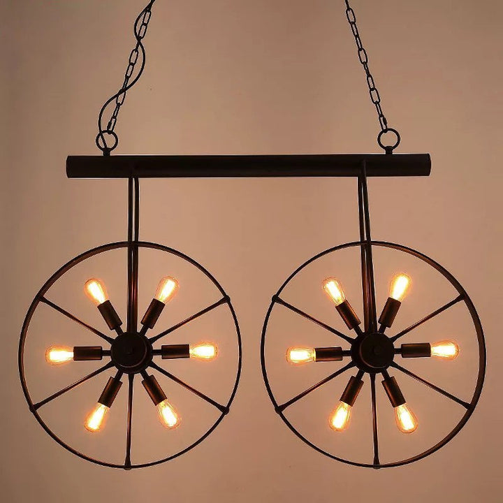 Industrial Wheel Design Pendant Light