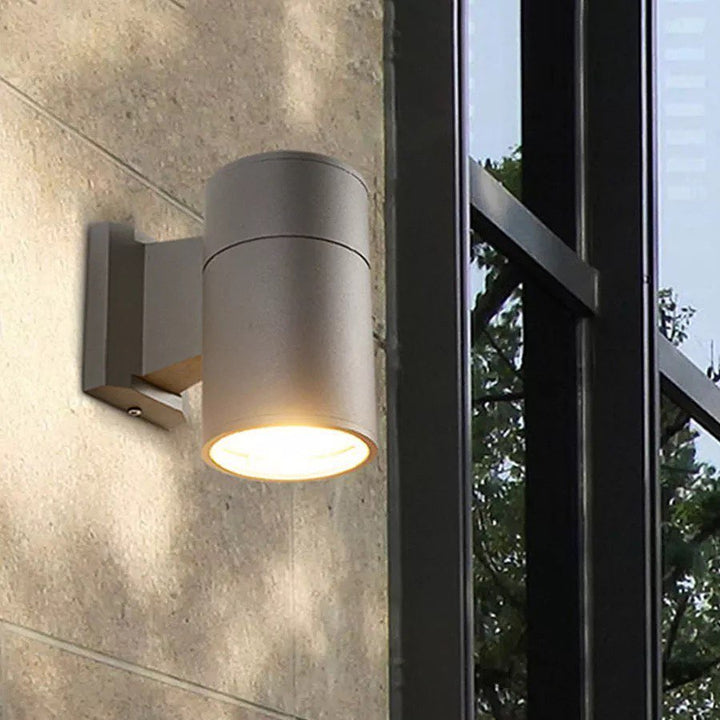 Outdoor Wall Sconce with Modern Cylindrical Design