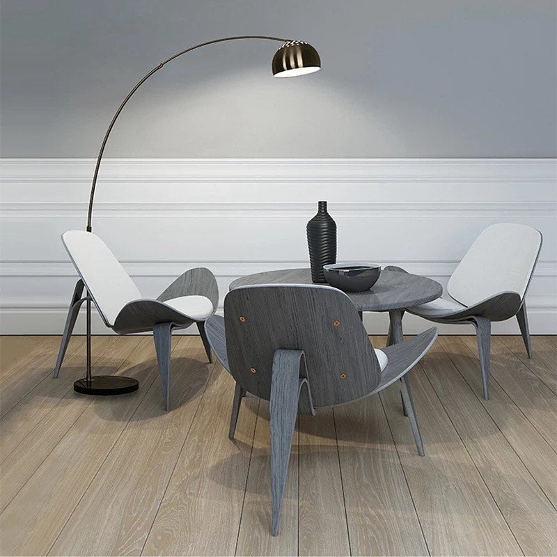 Modern Arc Floor Lamp with Metallic Finish