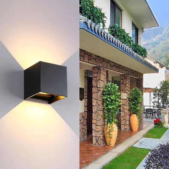Modern Outdoor Cube Wall Light