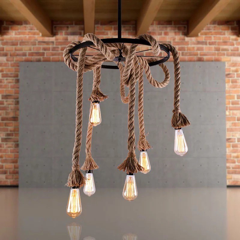 Rustic Rope Chandelier