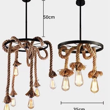 Rustic Rope Chandelier