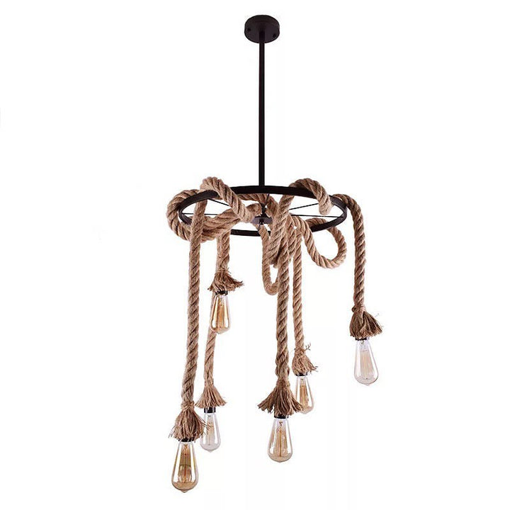 Rustic Rope Chandelier