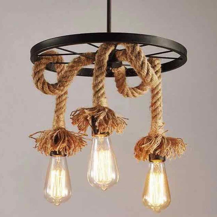 Rustic Rope Chandelier