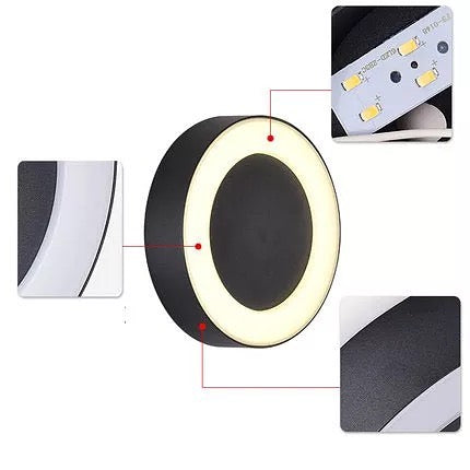 Modern Round Wall Light with LED Glow