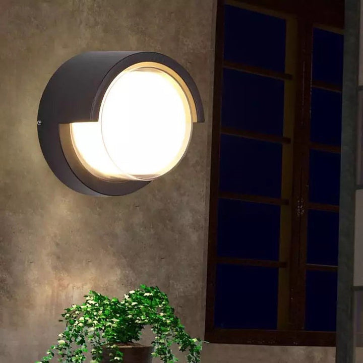 Outdoor Round Wall Light with Modern LED Design