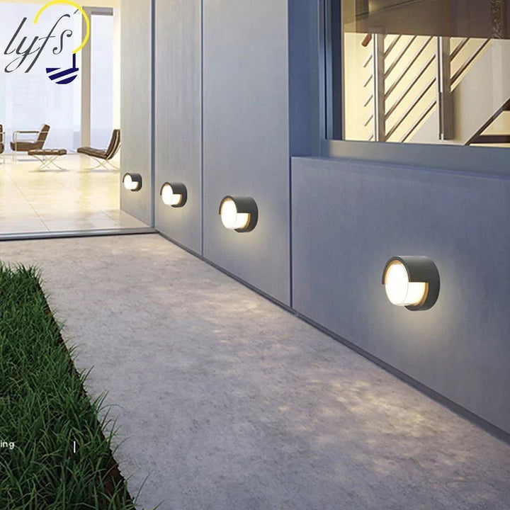 Outdoor Round Wall Light with Modern LED Design