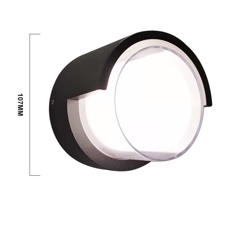 Outdoor Round Wall Light with Modern LED Design