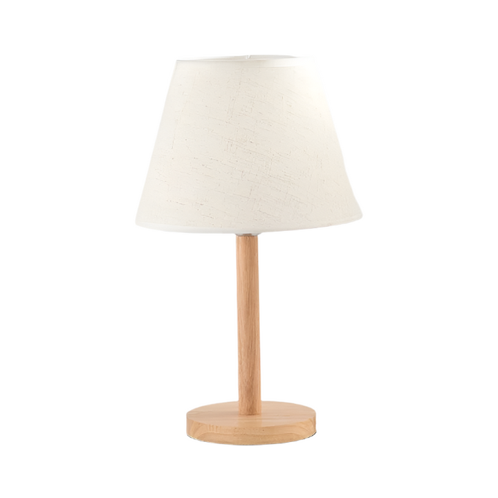 Scandinavian Table Lamp with Wooden Base