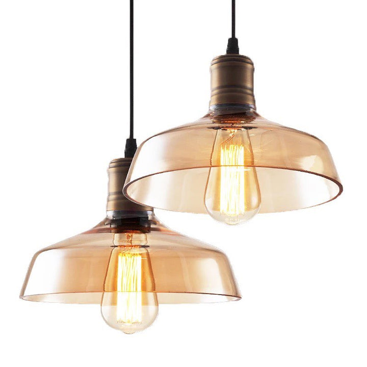 Amber Glass Pendant Light