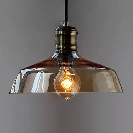 Amber Glass Pendant Light