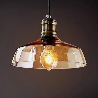 Amber Glass Pendant Light