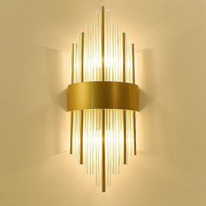 Luxury Glass Wall Sconce with Gold Finish