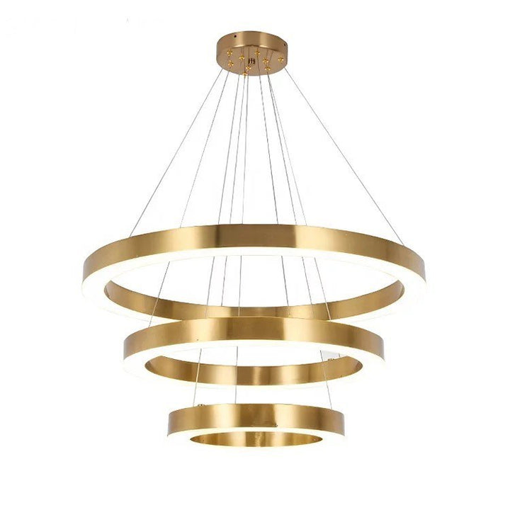 Modern Gold LED Ring Chandelier
