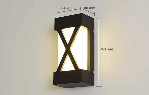 Modern LED Wall Light with Black Geometric Design