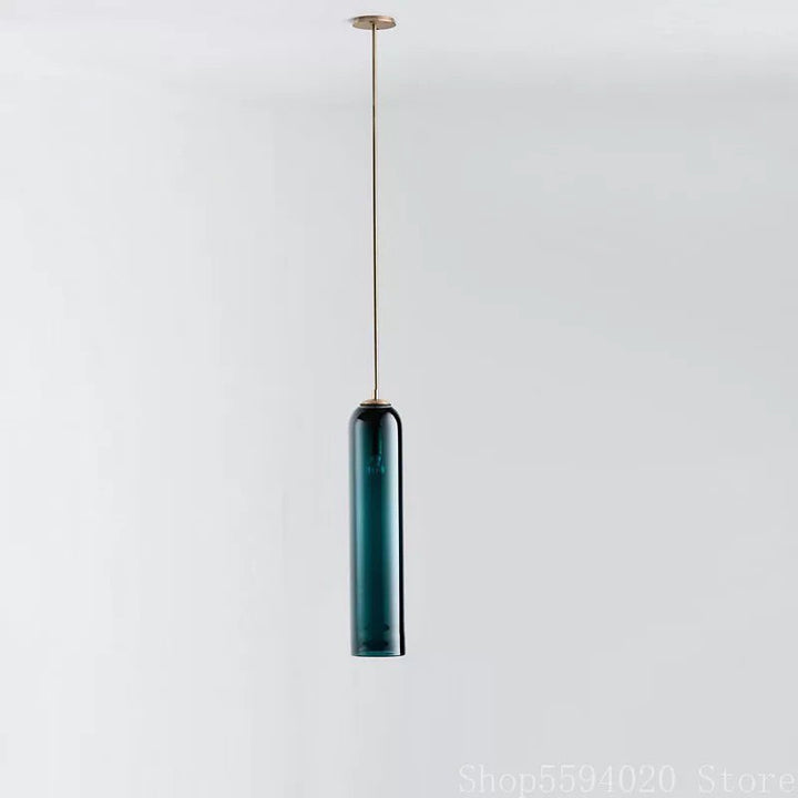 Modern Pendant Light with Cylindrical Glass Shade