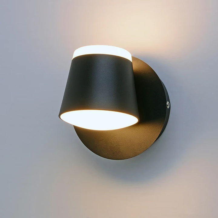 Modern Wall Sconce with Black and Gold Finish