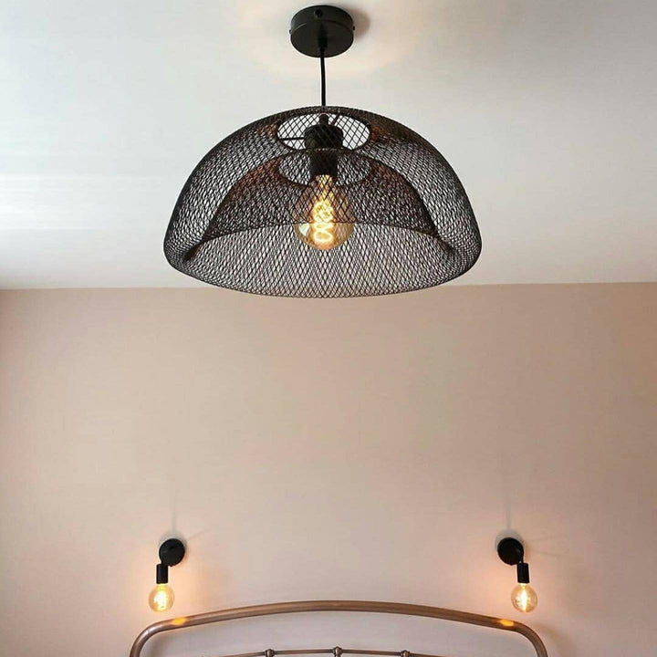 Industrial Black Wire Pendant Light
