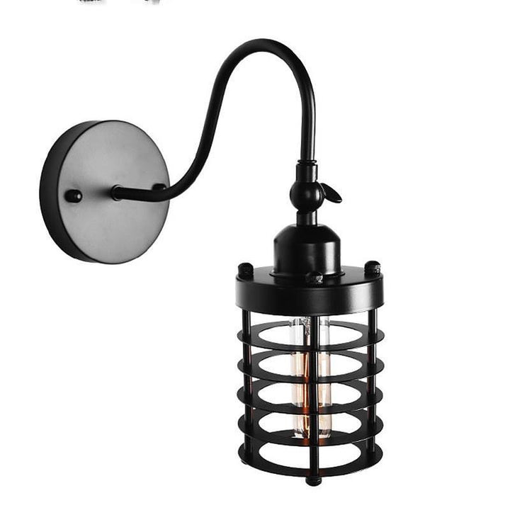 Industrial Wall Sconce with Cage Design