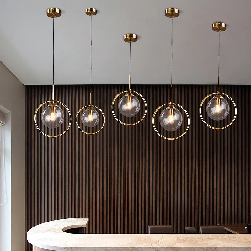 Modern Gold Ring Pendant Lights