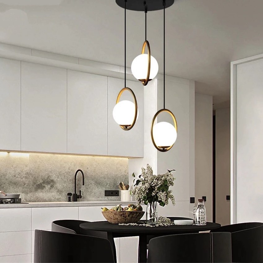 Modern Black Oval Pendant Lights