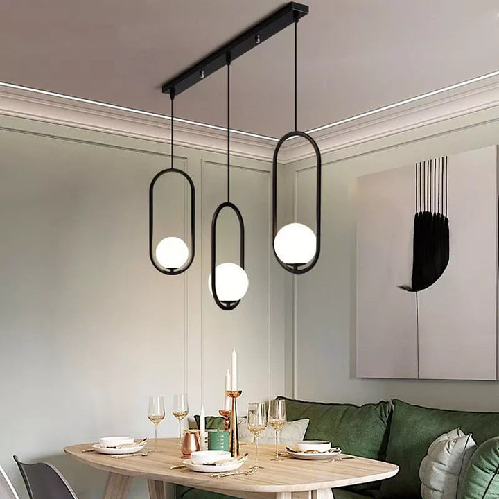 Modern Black Oval Pendant Lights