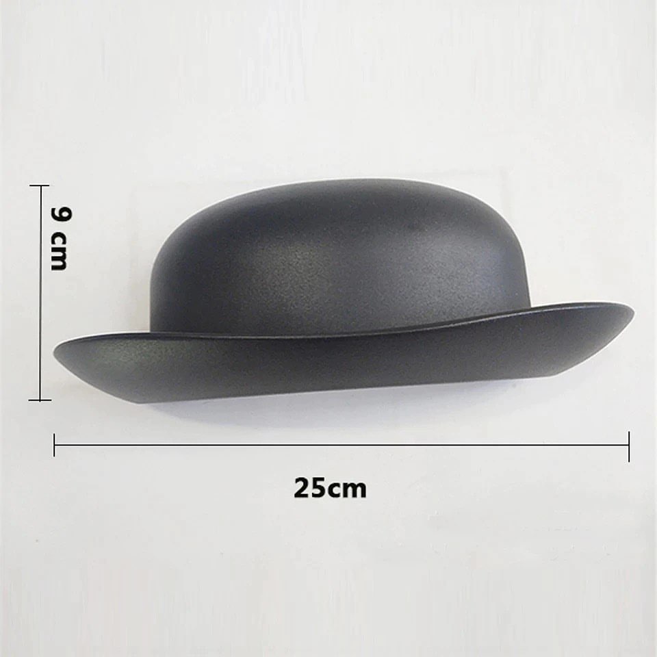 Modern Wall Light in the Shape of a Bowler Hat