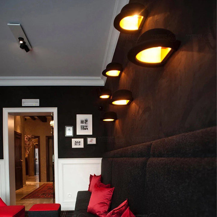Modern Wall Light in the Shape of a Bowler Hat