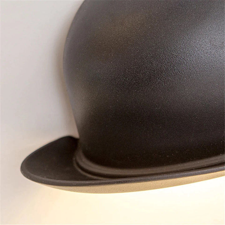 Modern Wall Light in the Shape of a Bowler Hat