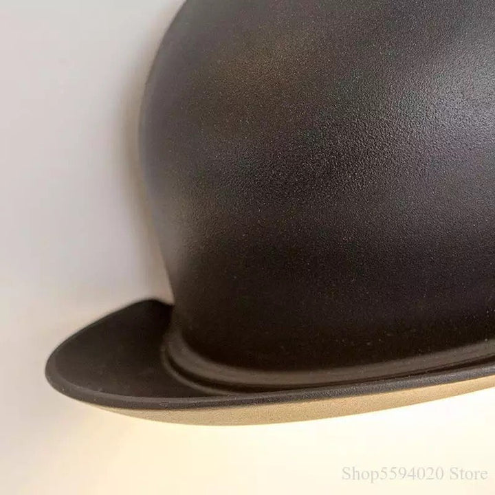 Modern Wall Light in the Shape of a Bowler Hat