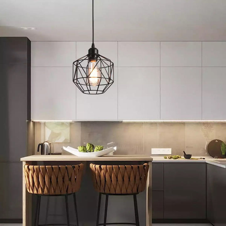 Geometric Cage Pendant Lights