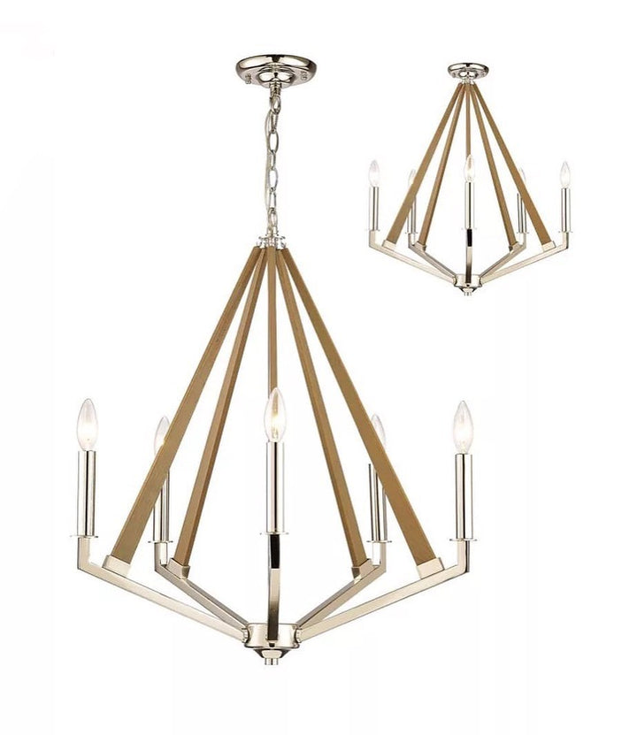 Modern Black Chandelier – Industrial Concrete Style