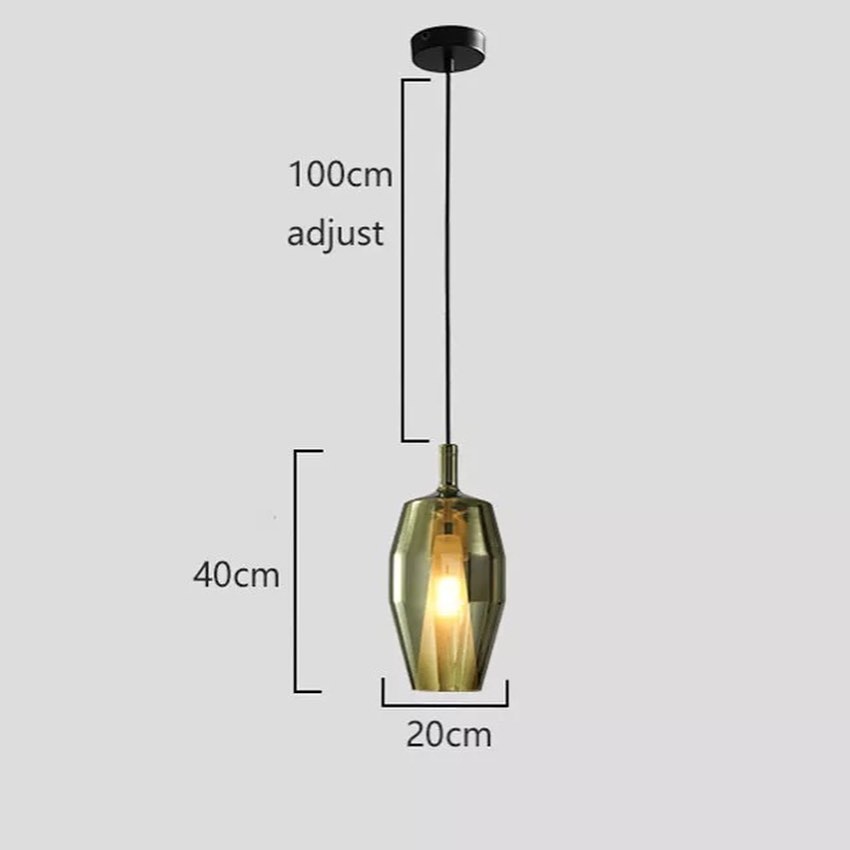 Modern Smoky Glass Pendant Light