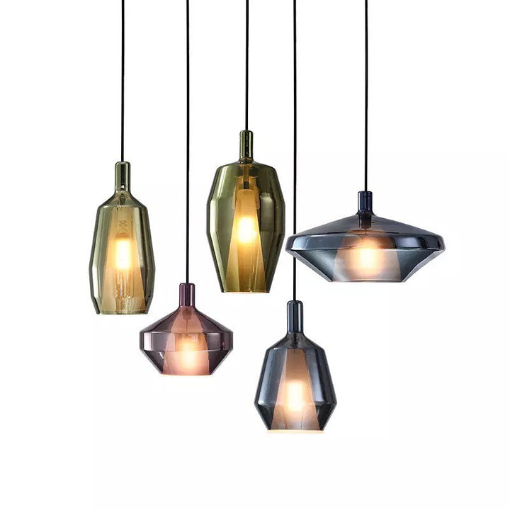 Modern Smoky Glass Pendant Light