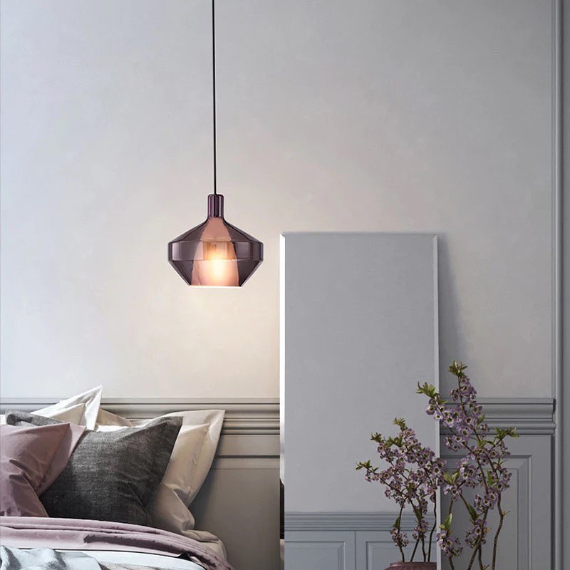 Modern Smoky Glass Pendant Light