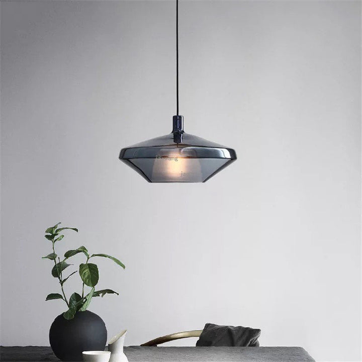 Modern Smoky Glass Pendant Light