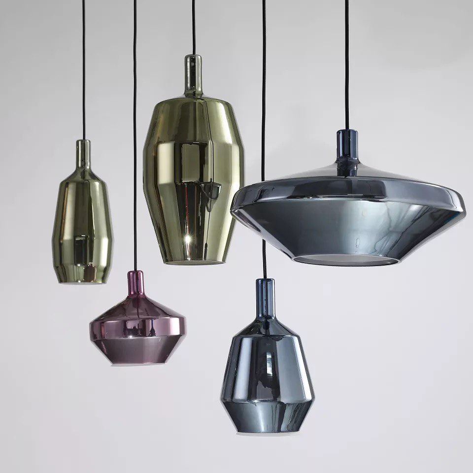 Modern Smoky Glass Pendant Light