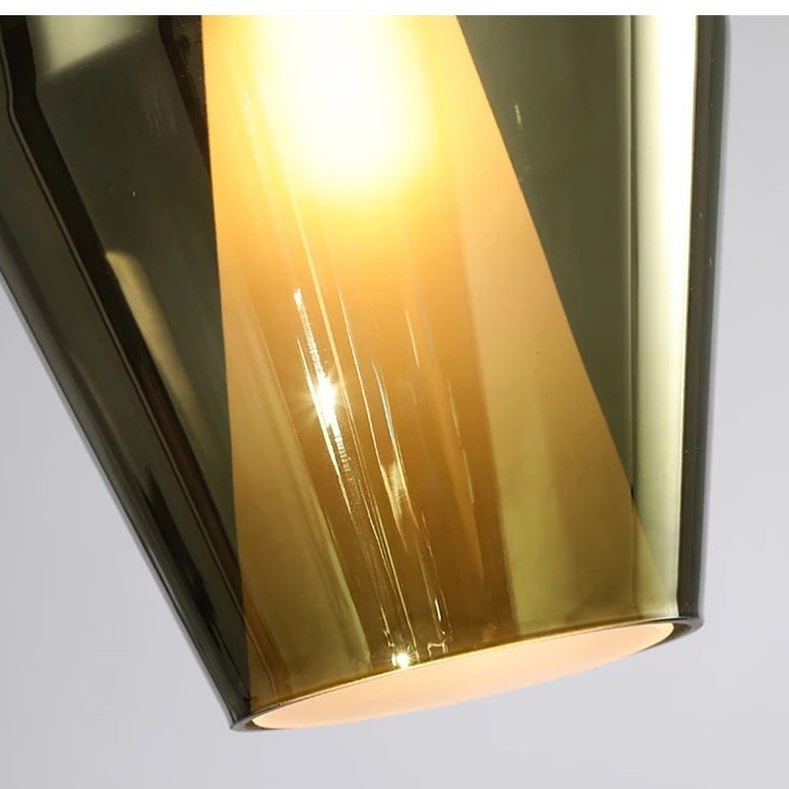 Modern Smoky Glass Pendant Light