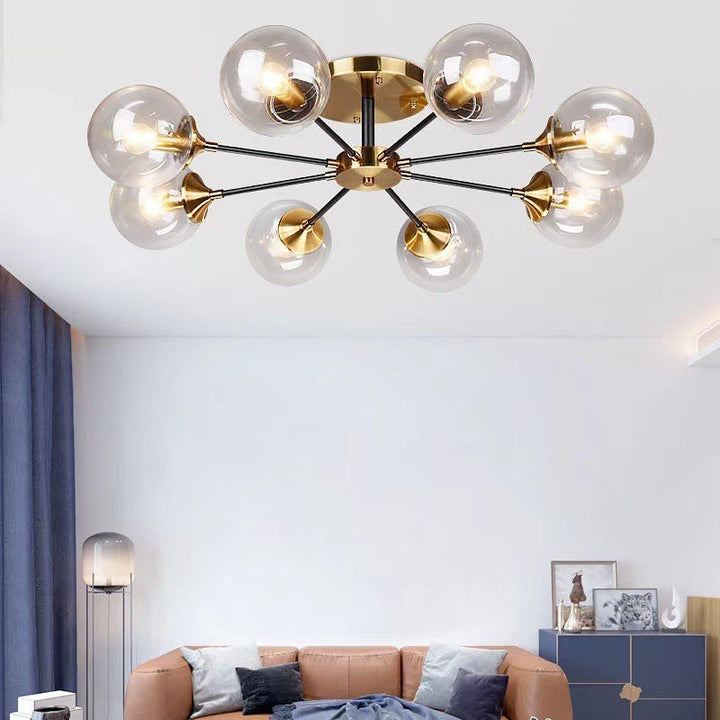 Modern Gold Branch-Style Chandelier