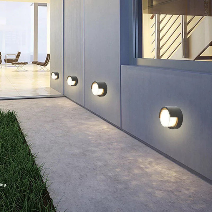 Modern LED Outdoor Wall Light with Circular Design