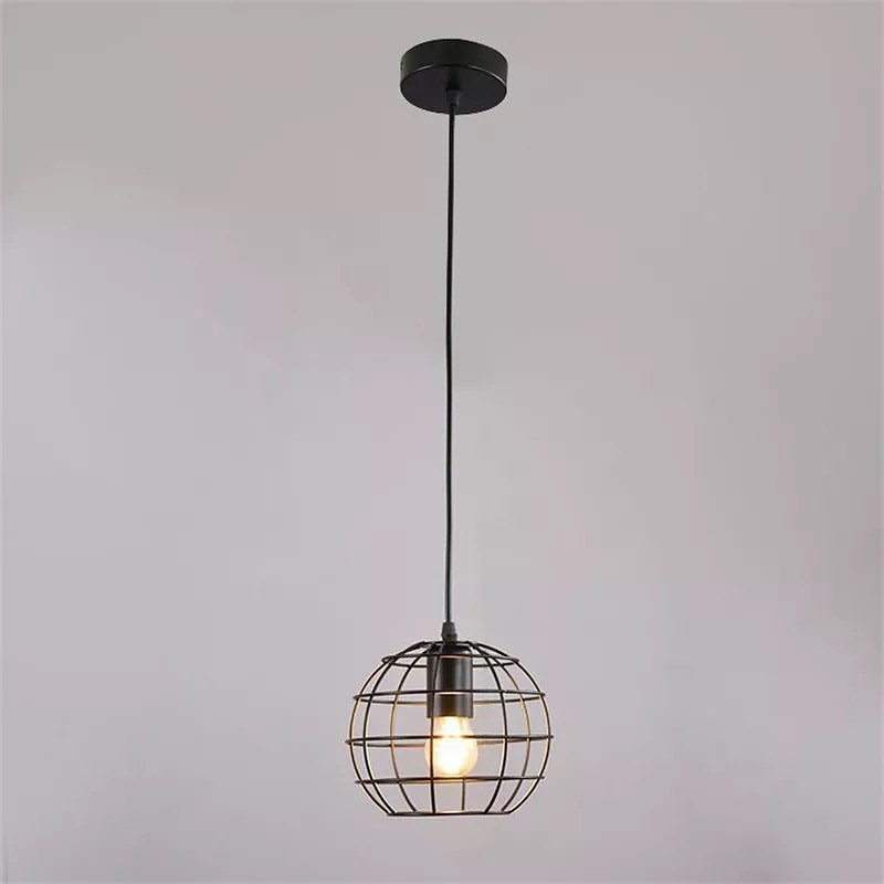 Industrial Pendant Lights with Cage Design