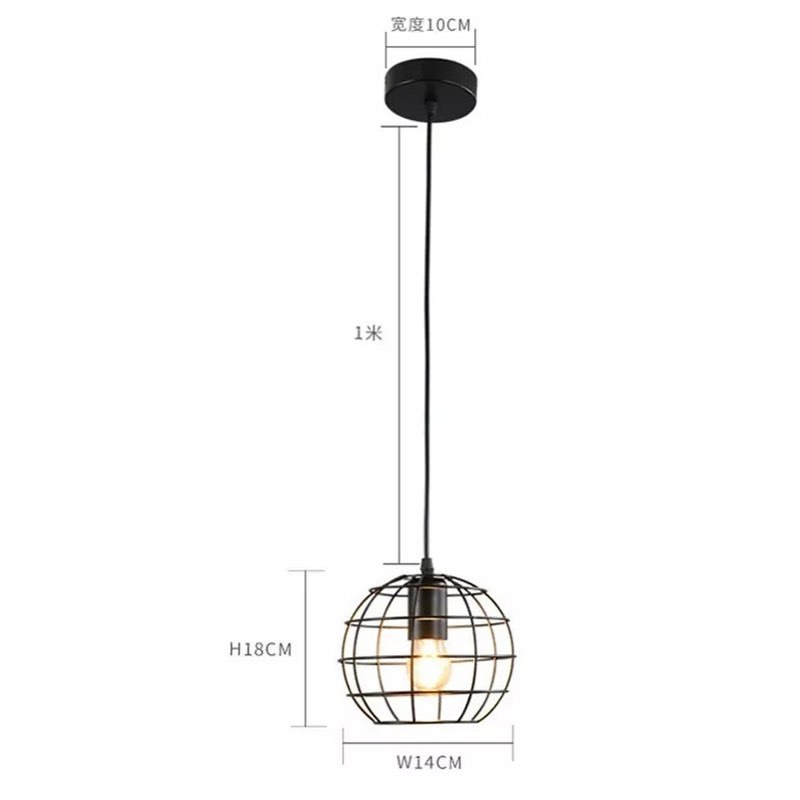 Industrial Pendant Lights with Cage Design