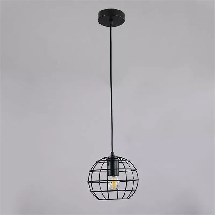 Industrial Pendant Lights with Cage Design