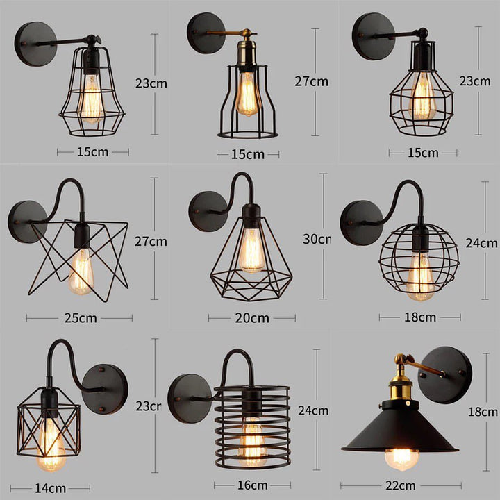 Industrial Cage Wall Lights