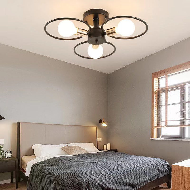 Modern Ceiling Light with Circular Frame Design