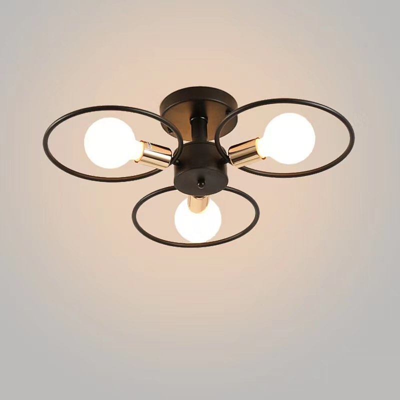 Modern Ceiling Light with Circular Frame Design