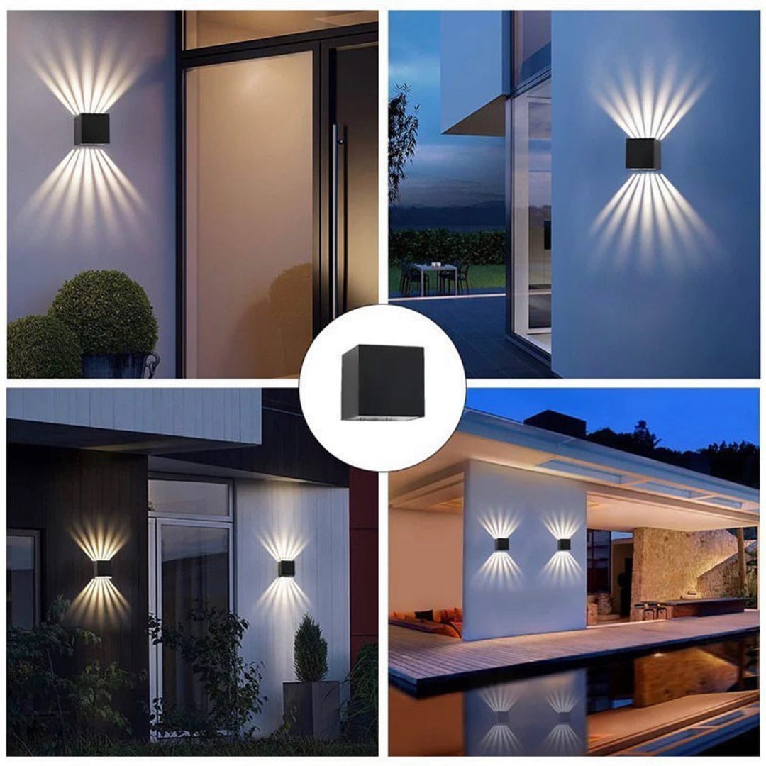 Modern LED Outdoor Wall Light with Dual Beam Effect