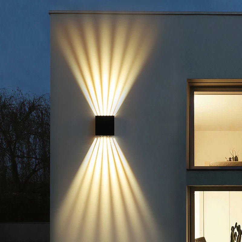 Modern LED Outdoor Wall Light with Dual Beam Effect