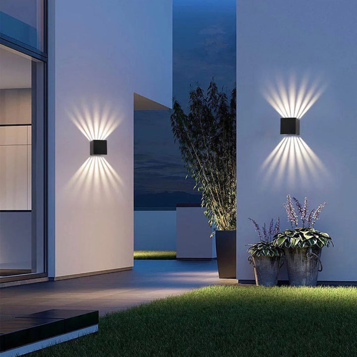 Modern LED Outdoor Wall Light with Dual Beam Effect