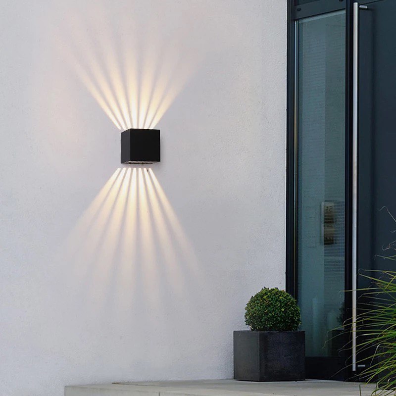 Modern LED Outdoor Wall Light with Dual Beam Effect